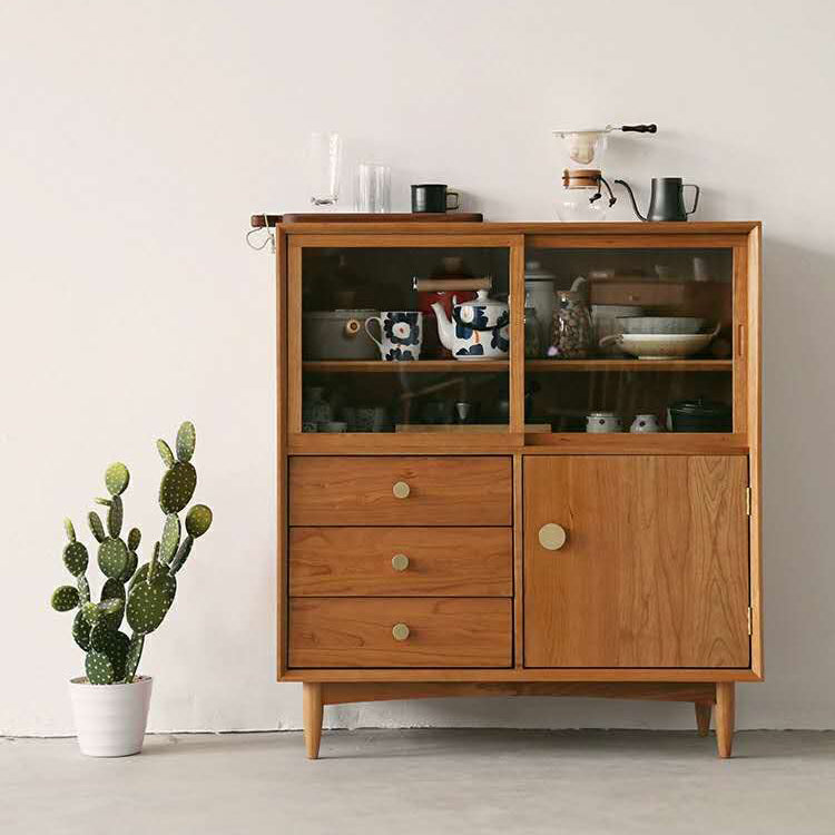 Glam Style Sideboard Wood Cupboard for Living Room,35.5'L x 16"W x 39.5"H