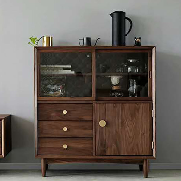 Glam Style Sideboard Wood Cupboard for Living Room,35.5'L x 16"W x 39.5"H