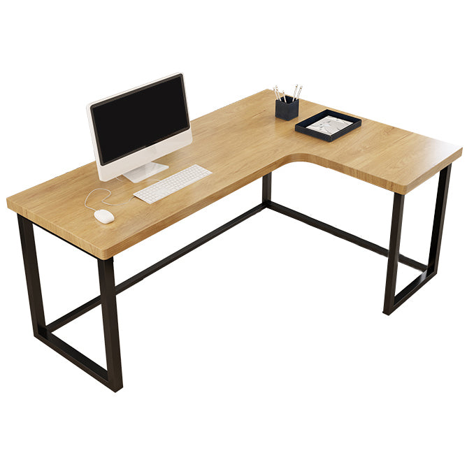 L-Shape Home Writing Desk Industrial Style Solid Wood Office Desk without Cabinet