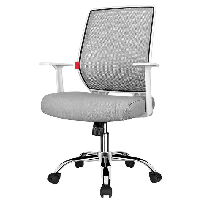 Arms Included Office Chair Ergonomic Mid Back Chair with Caster Wheels