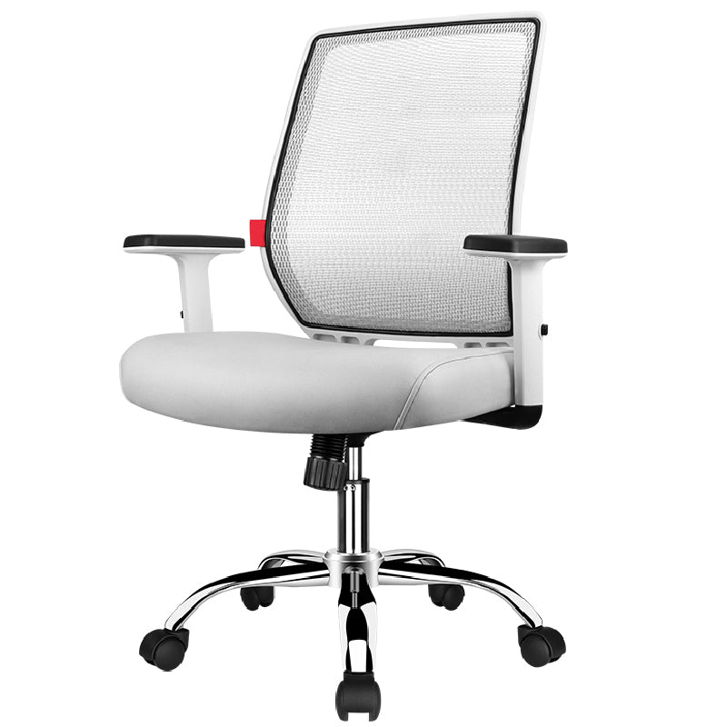 Arms Included Office Chair Ergonomic Mid Back Chair with Caster Wheels