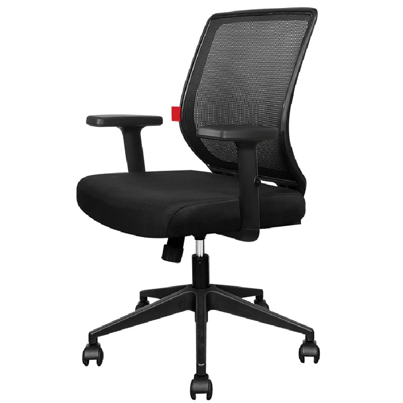 Arms Included Office Chair Ergonomic Mid Back Chair with Caster Wheels