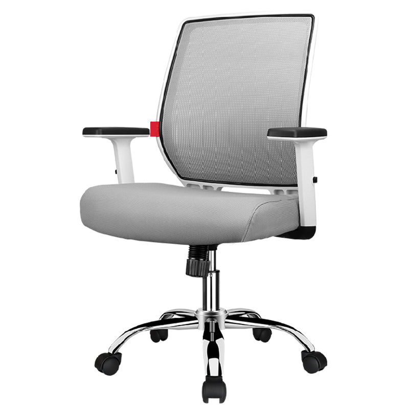 Arms Included Office Chair Ergonomic Mid Back Chair with Caster Wheels