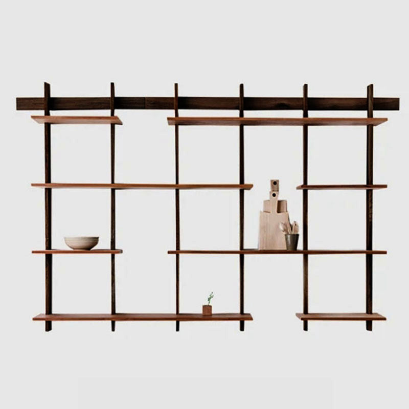 7.87"W Bookshelf Wall Mounted Industrial Style Bookcase for Study Room