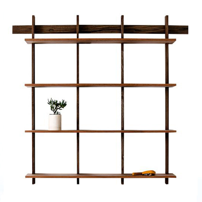 7.87"W Bookshelf Wall Mounted Industrial Style Bookcase for Study Room