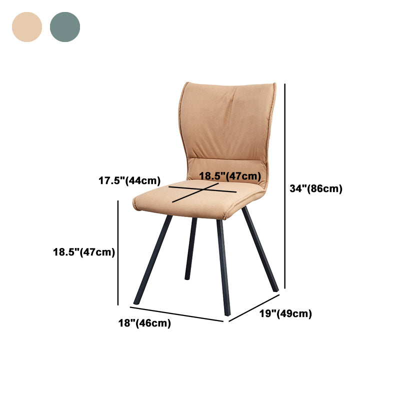 Modern Style Faux Leather Dining Chair Metal Dining Chair for Restaurant Use