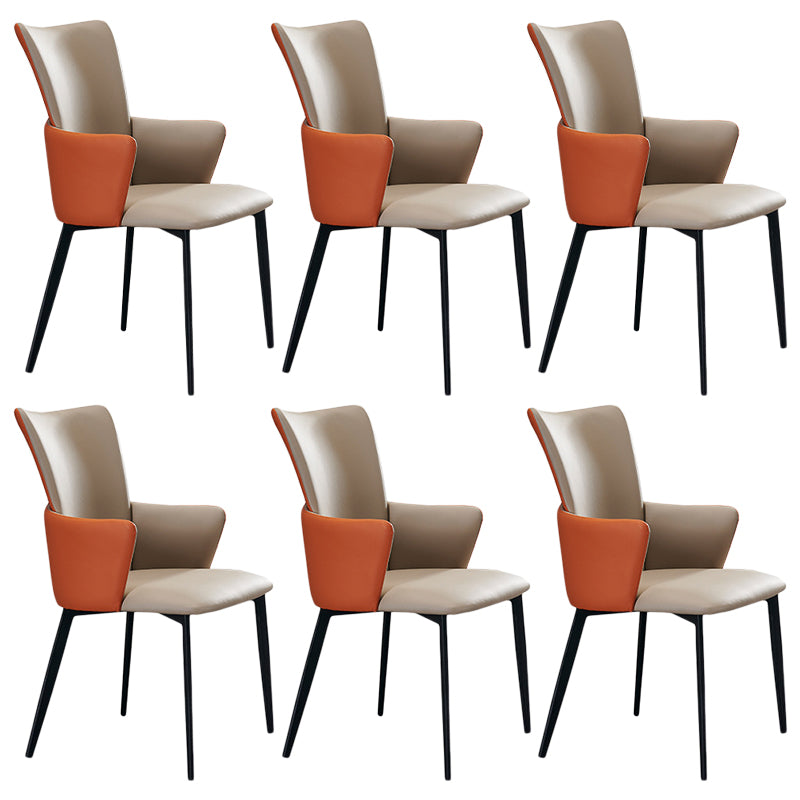 Contemporary Style Chairs Arm Chairs for Kitchen with Metal Legs