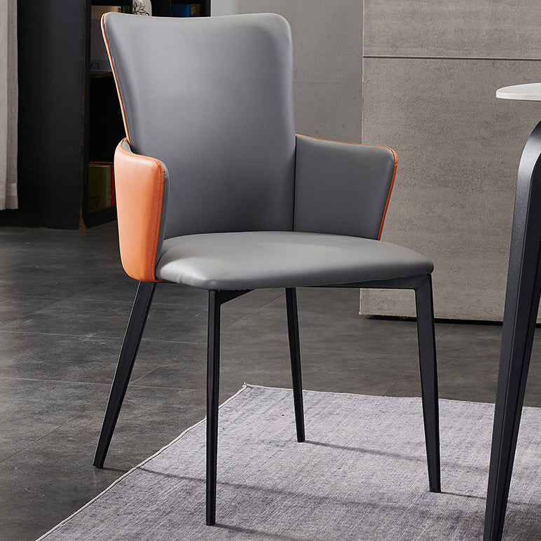 Contemporary Style Chairs Arm Chairs for Kitchen with Metal Legs