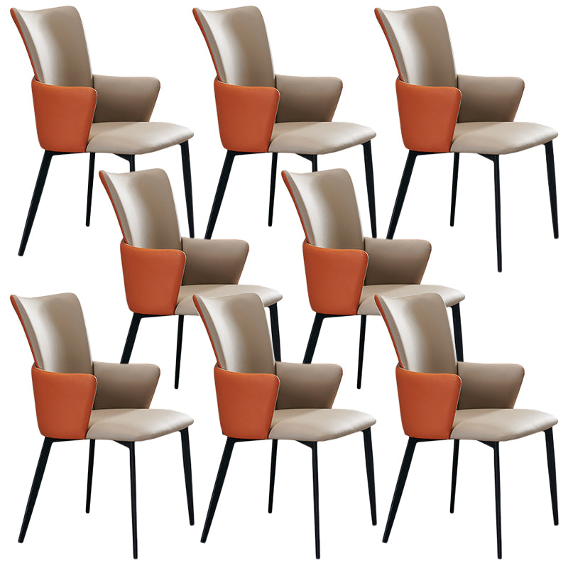 Contemporary Style Chairs Arm Chairs for Kitchen with Metal Legs