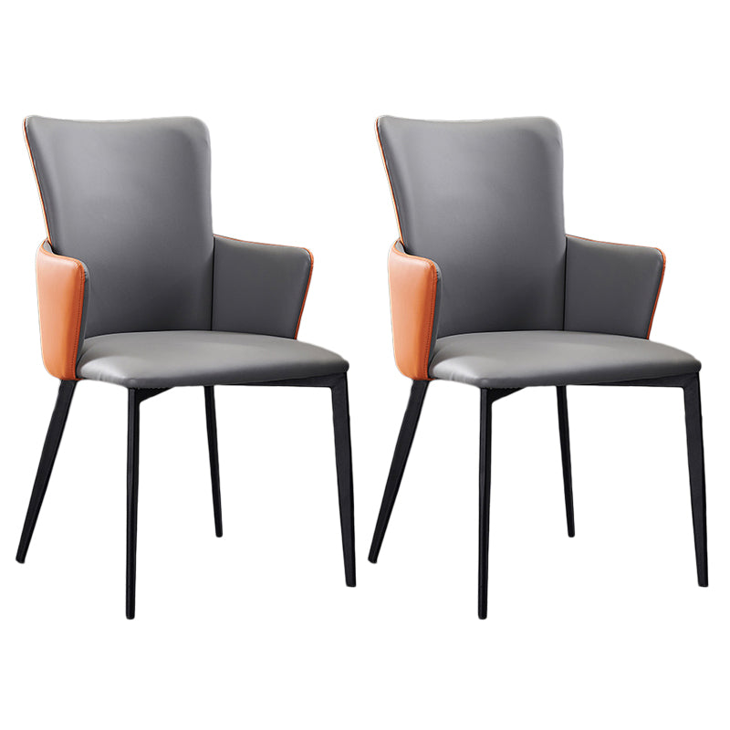 Contemporary Style Chairs Arm Chairs for Kitchen with Metal Legs