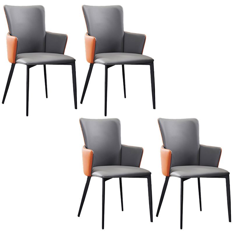 Contemporary Style Chairs Arm Chairs for Kitchen with Metal Legs