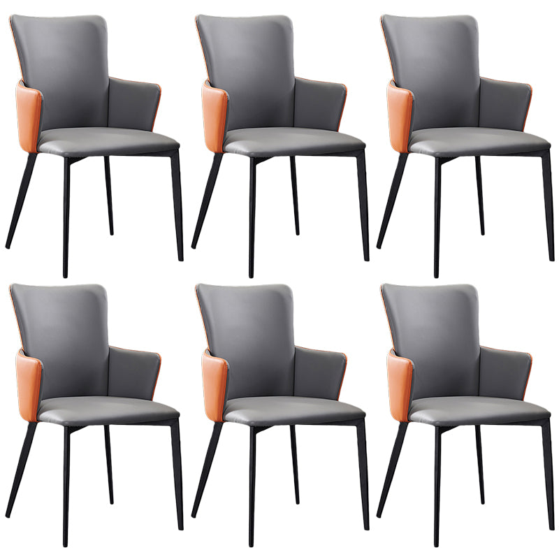 Contemporary Style Chairs Arm Chairs for Kitchen with Metal Legs