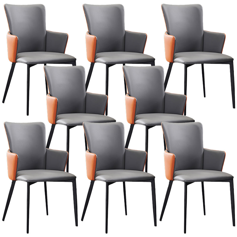 Contemporary Style Chairs Arm Chairs for Kitchen with Metal Legs