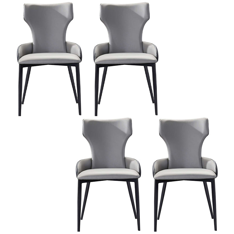 Contemporary Style Metal Chairs Arm Chairs for Kitchen with Metal Legs