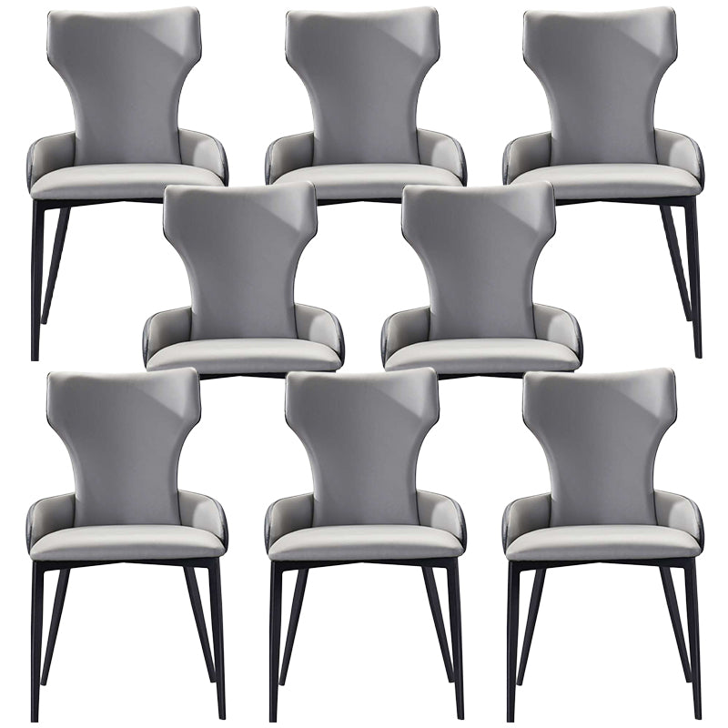 Contemporary Style Metal Chairs Arm Chairs for Kitchen with Metal Legs