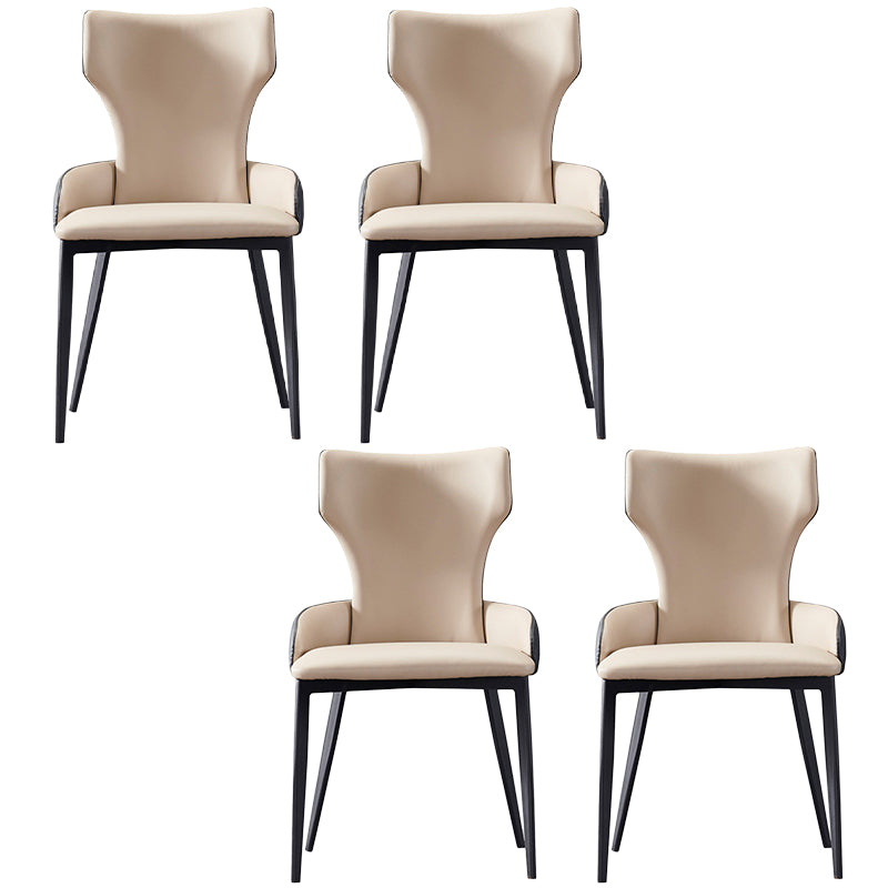 Contemporary Style Metal Chairs Arm Chairs for Kitchen with Metal Legs