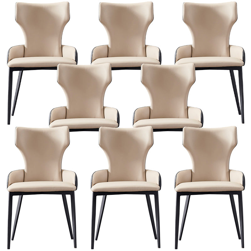 Contemporary Style Metal Chairs Arm Chairs for Kitchen with Metal Legs