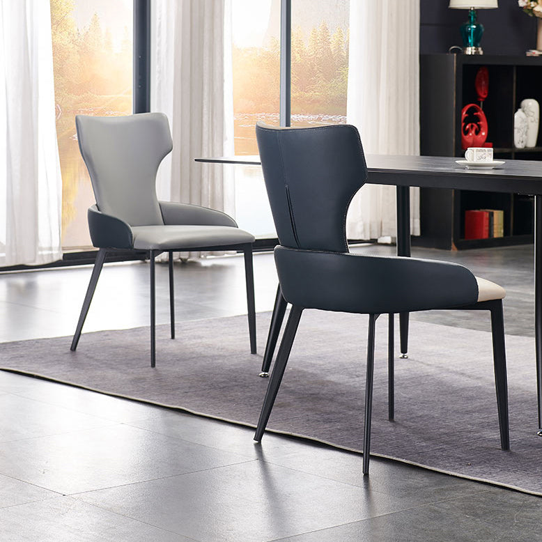 Contemporary Style Metal Chairs Arm Chairs for Kitchen with Metal Legs