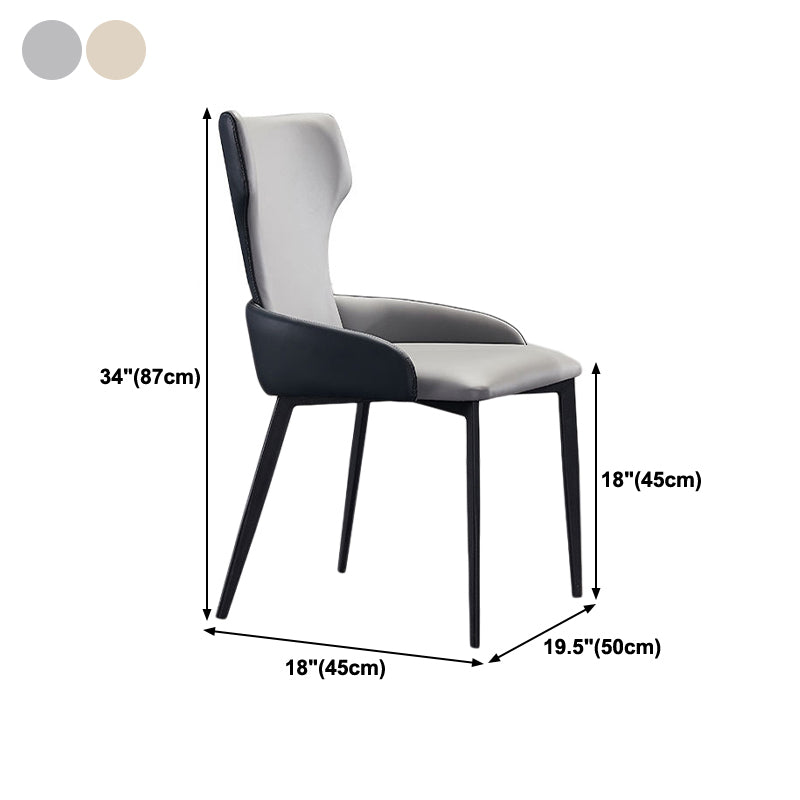 Contemporary Style Metal Chairs Arm Chairs for Kitchen with Metal Legs