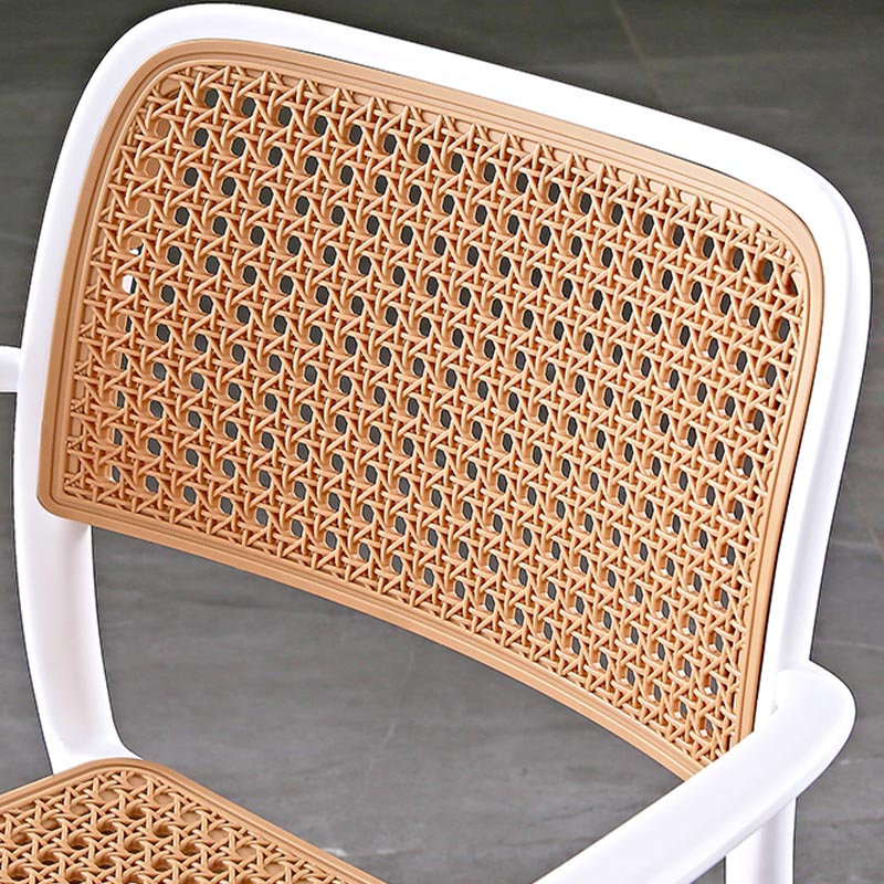 Modern Plastic Side Chair Open Back Dining Chair with 4 Legs