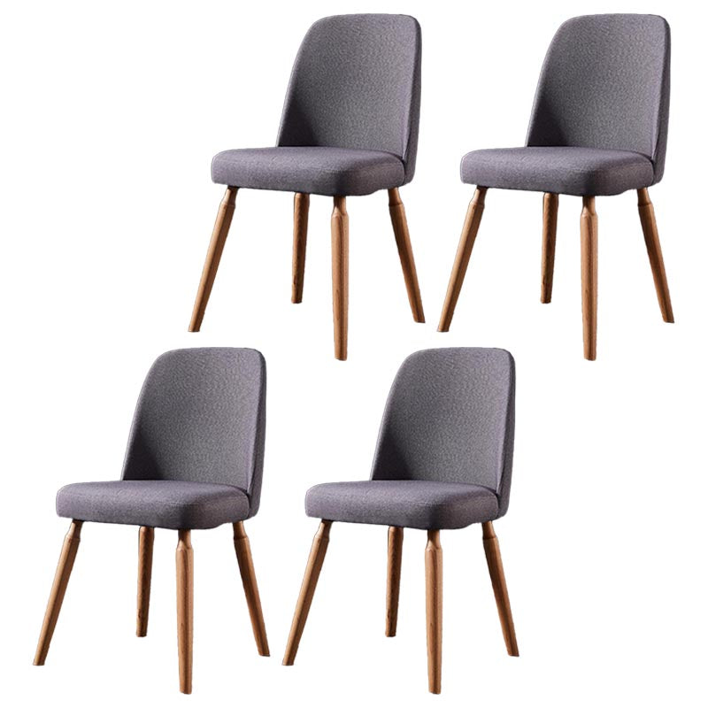 Contemporary Side Chair Solid Wood Base Dining Chair for Dining Room