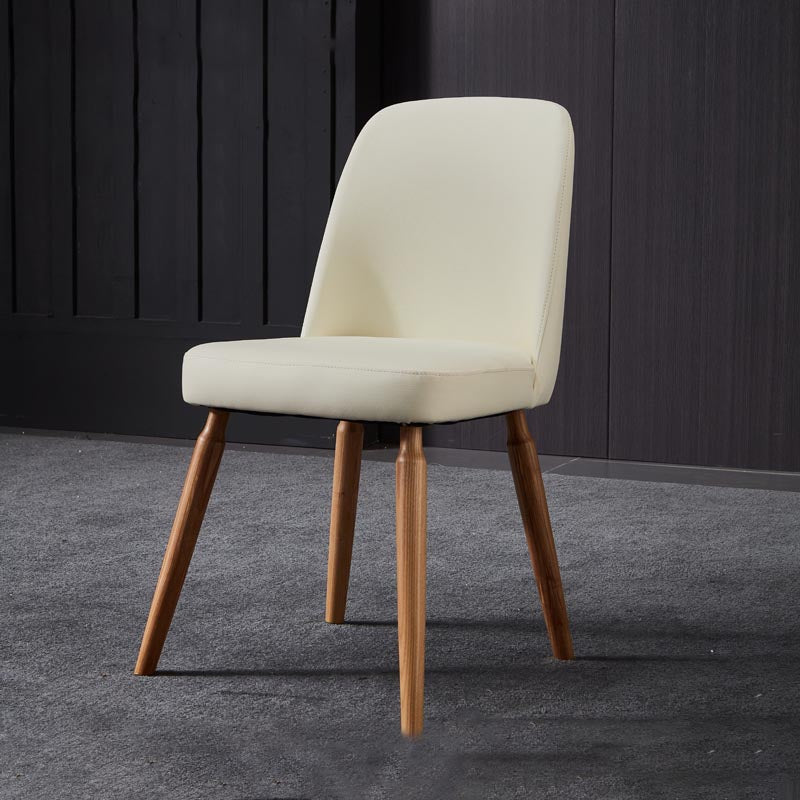 Contemporary Side Chair Solid Wood Base Dining Chair for Dining Room