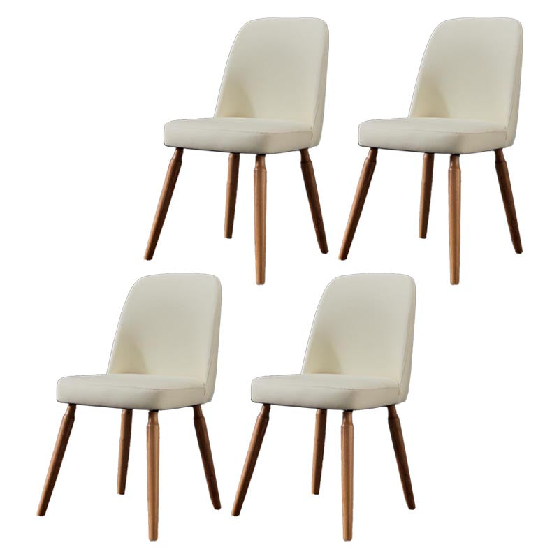 Contemporary Side Chair Solid Wood Base Dining Chair for Dining Room