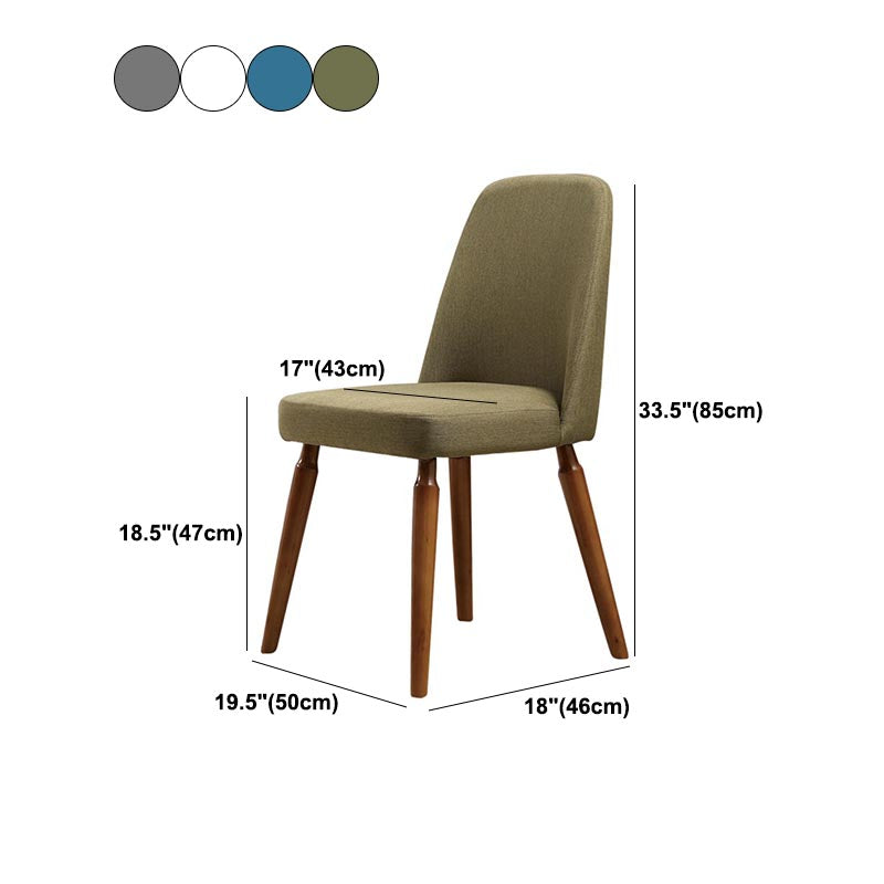 Contemporary Side Chair Solid Wood Base Dining Chair for Dining Room