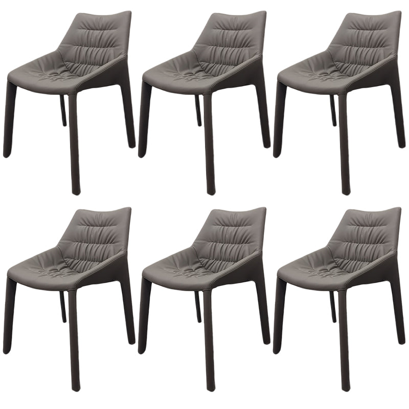 Contemporary Steel Dining Chair Parsons Furniture in Matte Finish for Home