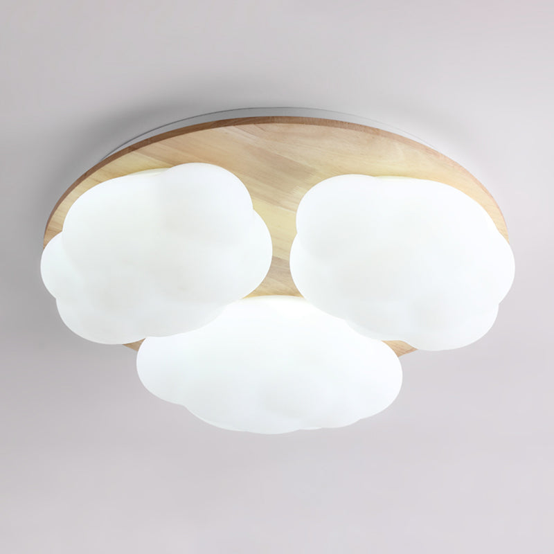 Close to Ceiling Lighting Simple Style LED Wooden Close to Ceiling Lamp