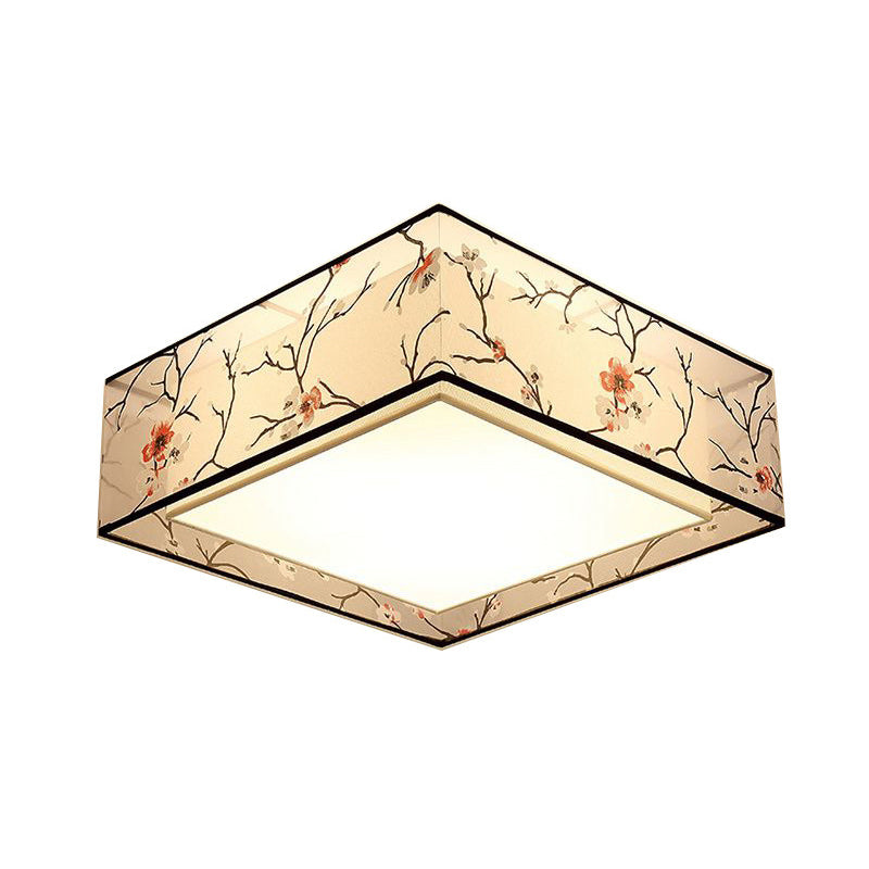 Multi Lights Ceiling Light Simple Flush Mount Ceiling Lamp with Fabric Shade for Bedroom