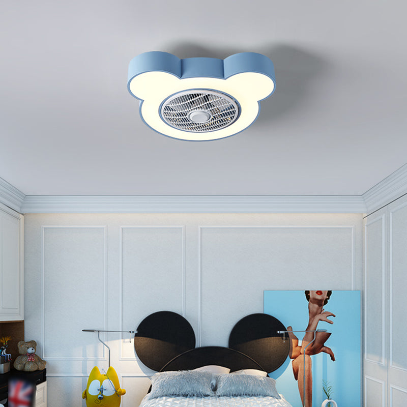 Modern Style Ceiling Fan Light Metal 1 Light Ceiling Fan Lighting for Bedroom