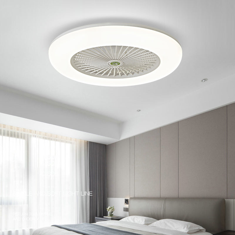 Metal Ceiling Fan Light Modern Style 1 Light Ceiling Fan Light for Dining Room
