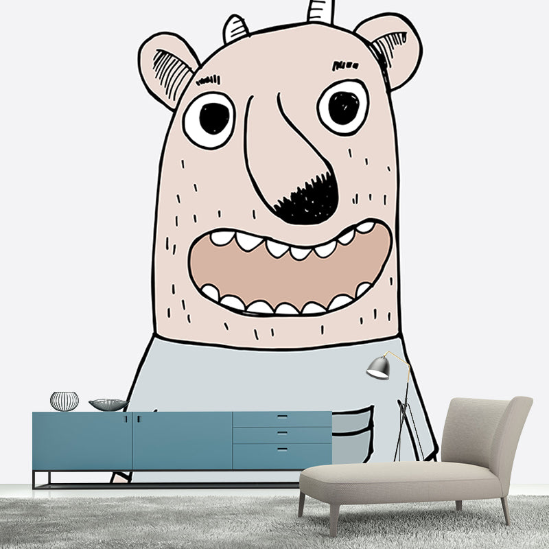 Modern Style Illustration Wall Mural Wallpaper Monsters Bedroom Wall Mural