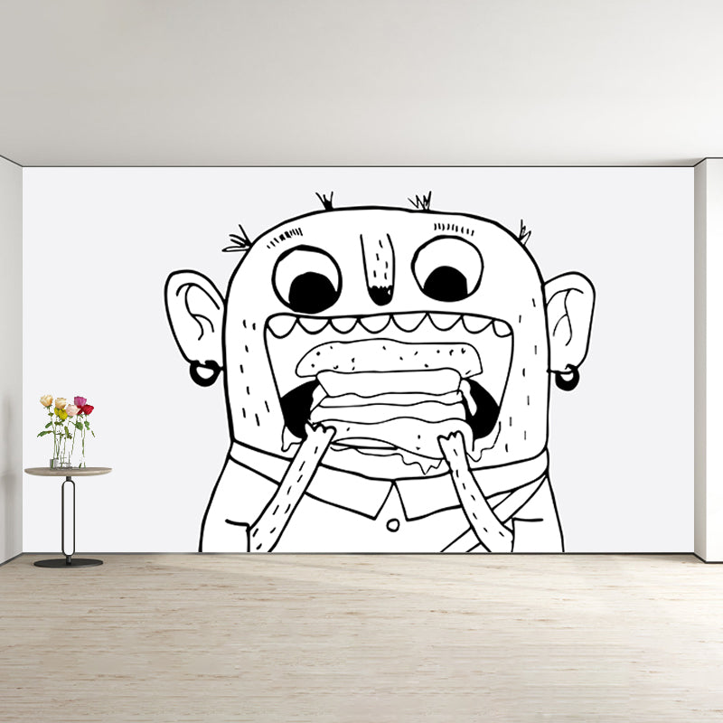 Modern Style Illustration Wall Mural Wallpaper Monsters Bedroom Wall Mural