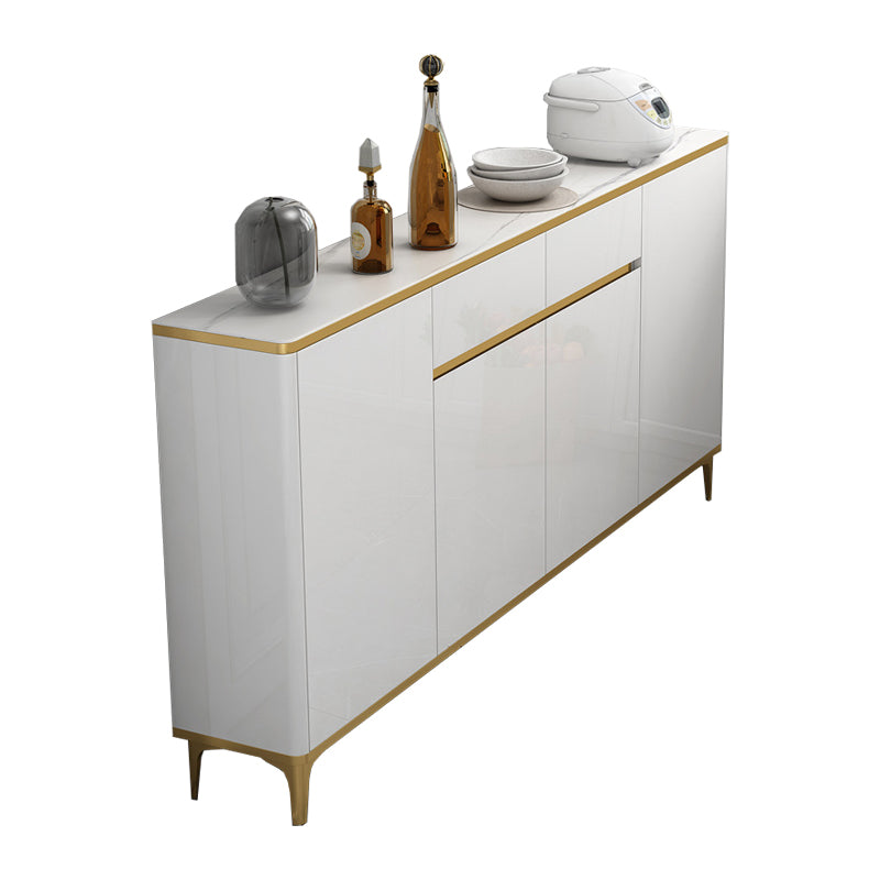 Glam Engineered Wood Sideboard Adjustable Shelves Dining Room Sideboard