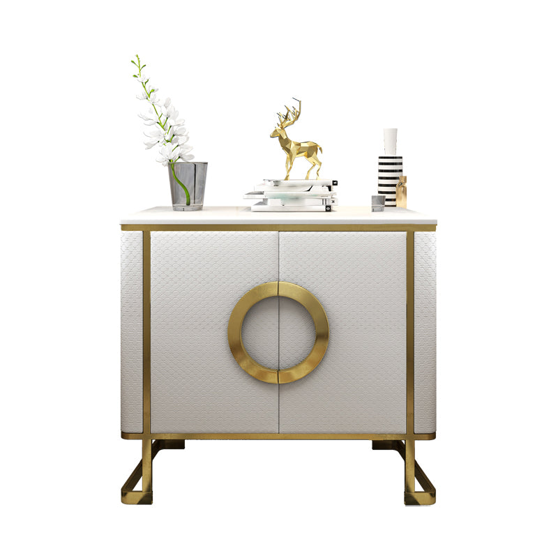 Stone Top Sideboard Glam Style Sideboard with Door for Kitchen