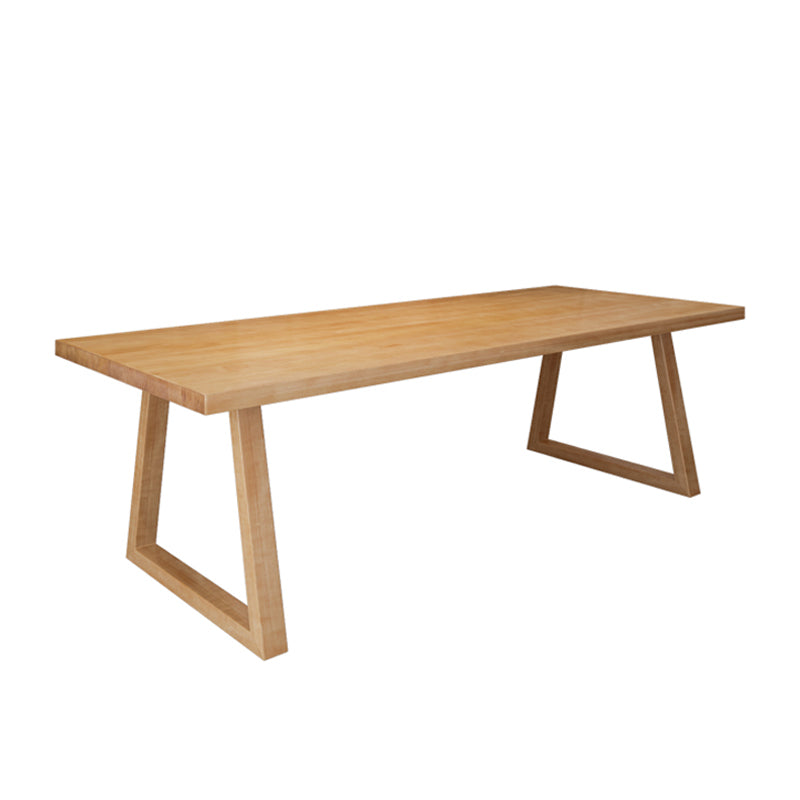 Contemporary Pine Wood Office Desk Rectangular Desk with Sled Base