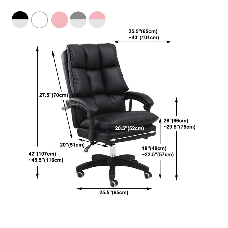 Executive Swivel Chair with Adjustable Arms Modern Computer Desk Chair with Wheels