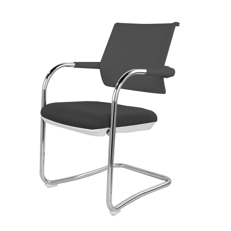 Modern Conference Chair No Wheels Home Office Chair with Arm