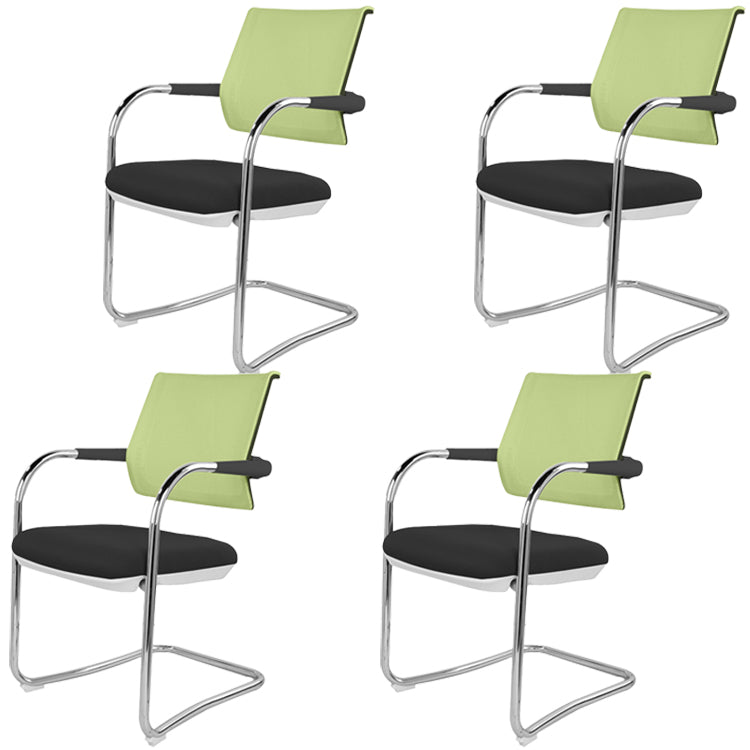 Modern Conference Chair No Wheels Home Office Chair with Arm