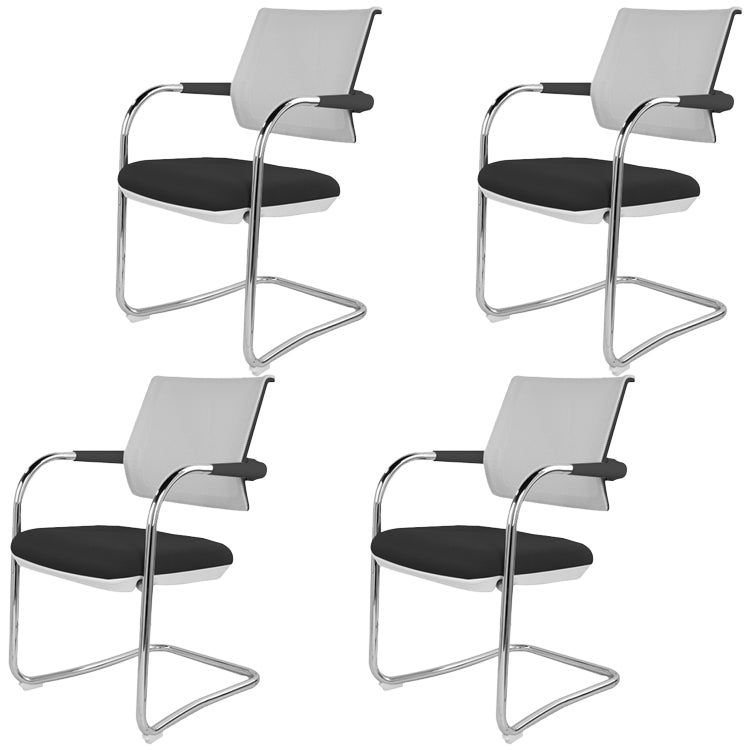 Modern Conference Chair No Wheels Home Office Chair with Arm