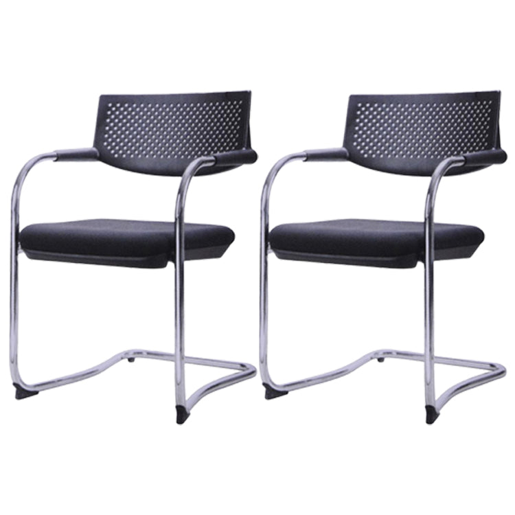 Modern Conference Chair No Wheels Home Office Chair with Arm