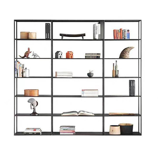 Contemporary Bookcase Metal Open Back Bookshelf for Home Office