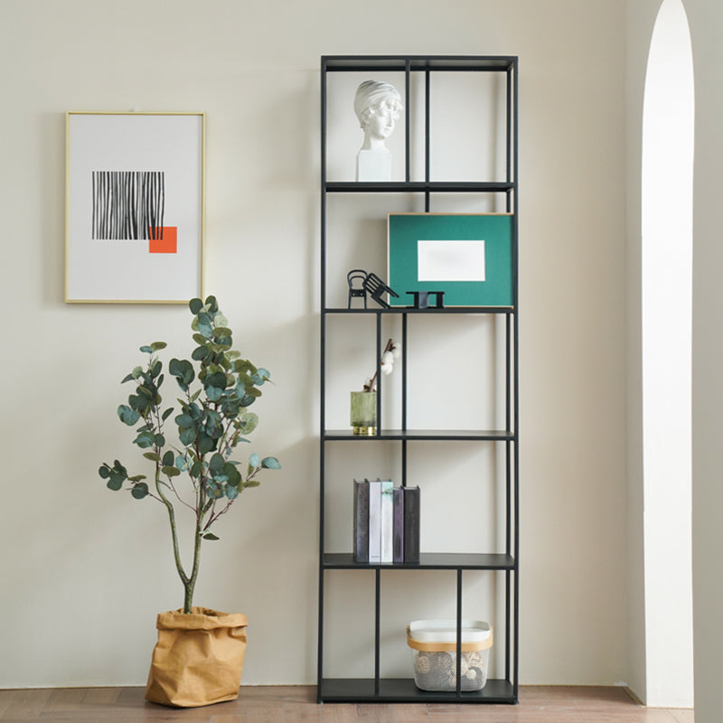 Contemporary Bookcase Metal Open Back Bookshelf for Home Office