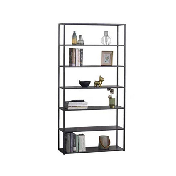 Contemporary Bookcase Metal Open Back Bookshelf for Home Office