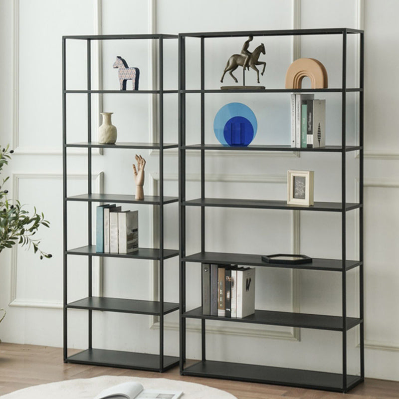 Contemporary Bookcase Metal Open Back Bookshelf for Home Office