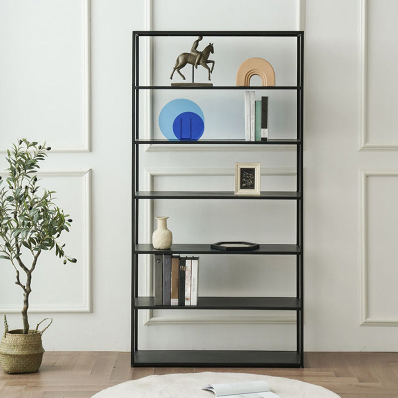 Contemporary Bookcase Metal Open Back Bookshelf for Home Office