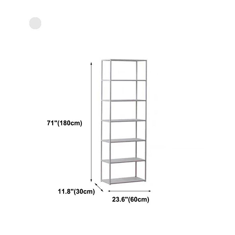 Contemporary Bookcase Metal Open Back Bookshelf for Home Office