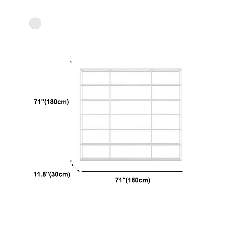 Contemporary Bookcase Metal Open Back Bookshelf for Home Office